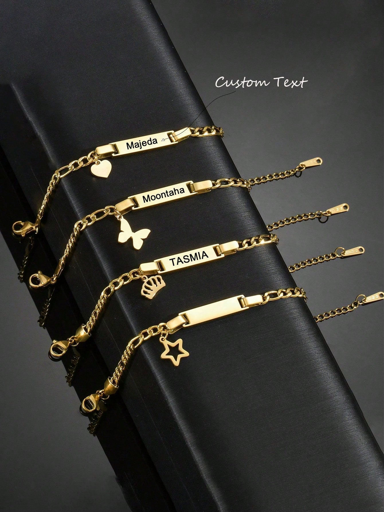 Gold Bracelet with Customizable Name